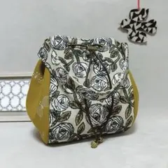 ハンドメイド　ミナペルホネン　ドローストリングバッグ⑅︎◡̈︎* 〜しずくまち