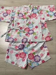 みきはうす 花柄 甚平 90サイズ