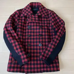 TOMMY トミーM 赤と黒のチェックジャケットピーコート　アウター