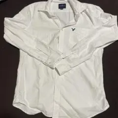 【最終値下げ】AMERICAN EAGLE スリムフィット長袖シャツ ホワイト