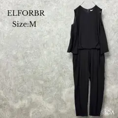 エルフォーブル【M】ジョーゼット オールインワン ノースリーブ バックフレア