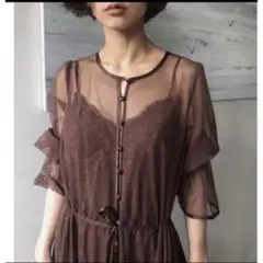Ameri TULLE SEE-THROUGH DRESS 　アメリ　ドレス