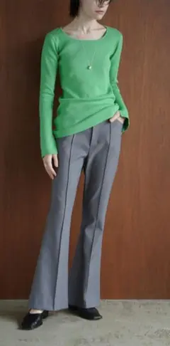 新品未使用claneCENTER LINE BOOTS CUTPANTS2パンツ