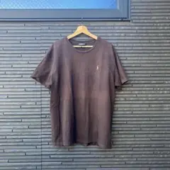 [黒染めカスタム] Polo Ralph Lauren Tシャツ L ブラウン