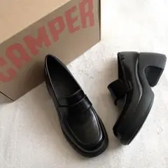 【ほぼ未使用✨】Camper THELMA ローファー　レザー　黒　箱　25cm