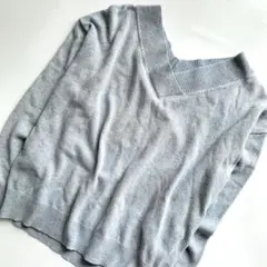 【美品】ユナイテッドアローズ カシミヤ混ニットセーター ブルー
