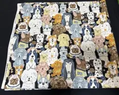 コッカ KOKKA 犬柄 綿プリント生地 約110cm幅