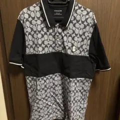 〈美品〉COACH ポロシャツ モノグラム 紺色
