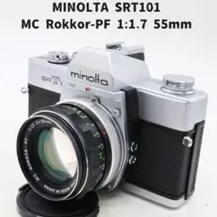 Minolta SRT 101 ROKKOR 55mm F1.7 ケース付き MINOLTA SRT 101 SLR 35MM Film Camera 55mm F1.17 ROKKOR-X