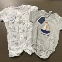 【新品タグ付き】新生児カバーオール　ボディスーツ