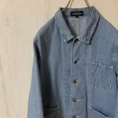 希少✨デニムシャツ ジャケット春物カバーオール　サイズL