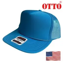 オットーメッシュキャップ　サックス x サックス　トラッカーキャップ　無地