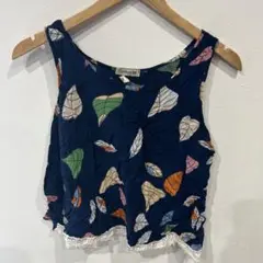 Forever21 葉柄 ノースリーブ トップス XXL