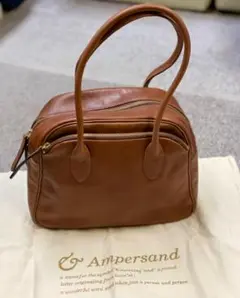 【超美品】Ampersandレザーボストンバッグ モルミルスレザー巾着