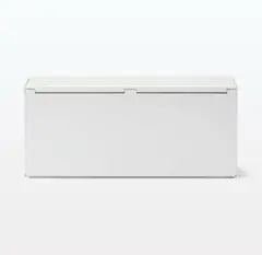 新品　無印良品　スチールタップ収納箱　フラップ式　ホワイトグレー　Switch