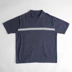 古着 00sビンテージ old gap コットンニット 半袖スキッパーシャツ M