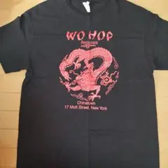 WO HOP Restaurant Tシャツ 黒✕赤