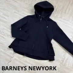 バーニーズニューヨーク　フリルパーカー バーニーズニューヨーク パーカー バックフリル 黒