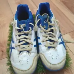 ASICS スパイクシューズ ホワイト/ブルー