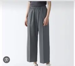 無印良品 風を通すワイドパンツ　グレー　Mサイズ