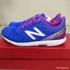 新品ニューバランススニーカー ランニングジョギングシューズ ブルーパープル25