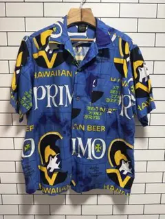 ★PRIMO BEER プリモビール　 ハワイアン半袖アロハシャツ 60S70S 米国ハワイ製 ビンテージ HAWAIIAN HOLIDAY PRIMO ビール