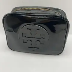 TORY BURCH トリーバーチ ポーチ コスメポーチ エナメル ブラック