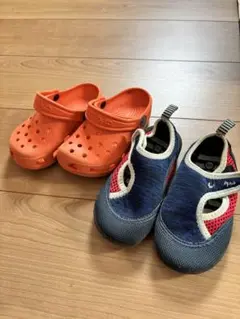 crocs オレンジ サンダル 8/9 ウォータージュース　セット