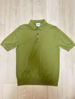 MORRIS & SONS モリス&サンズ　コットンニットポロ　オリーブ