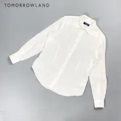 トゥモローランド リネン100％ 長袖シャツ 白 サイズS*ED1181