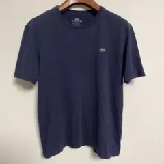LACOSTE ラコステ ネイビー Tシャツ ロゴ刺繍 サイズ5