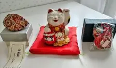 福招く招き猫と和小物