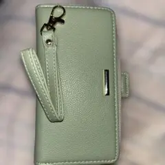 iPhoneSE/iPhone7/iPhone8財布型スマホケースカード収納黄緑