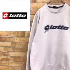 lotto スウェット トレーナー プリントロゴ ロット コットン地 古着