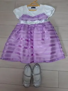 FLOW FREE　キッズドレス　パンプスセット　120cm 19cm