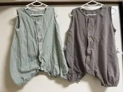 UNIQLO フロントボタンカバーオール（ノースリーブ・前開き）