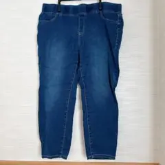 ダークブルースリムフィットデニムパンツ サイズ18 シンプル