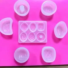 シリコンモールド　ドロップ型　大小　レジン型セット　レジン　粘土　ハンドメイド