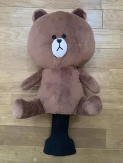 ブラウン　line キャラクター ゴルフヘッドカバー