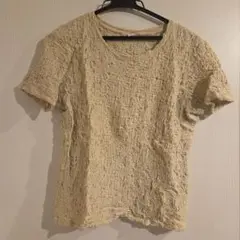 ユニクロ　ベージュ 半袖 Tシャツ Lサイズ