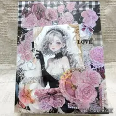 おすそ分けファイル　コラージュ素材　おすそわけ　ダイカット　人物　女の子