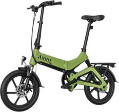 AiDDE電動アシスト自転車⭐️折りたたみ式16インチ⭐️ライトグリーン⭐️バッテリー