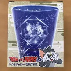 【新品未開封】トムとジェリー　切子グラス　ブルー