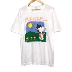 PEANUTS×スヌーピー　半袖Tシャツ　オフィシャルアイテム　ホワイト　M