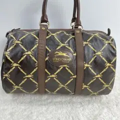 ✨美品✨ロンシャン LONGCHAMP ミニボストンバッグ ホースロゴ ブラウン