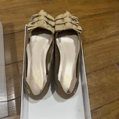 アンドラブ　&love QVC リボンのフラットシューズ