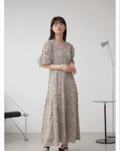 AZUL by moussy パフスリーブワンピース　ホワイト　S