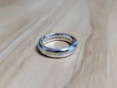 シルバー エングレーブリング シンプル