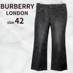 BURBERRY LONDON デニムパンツ ノバチェック 42 フラップ