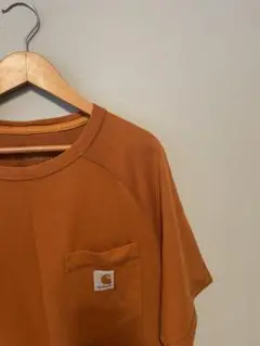 オレンジ コットン ラグランTシャツ